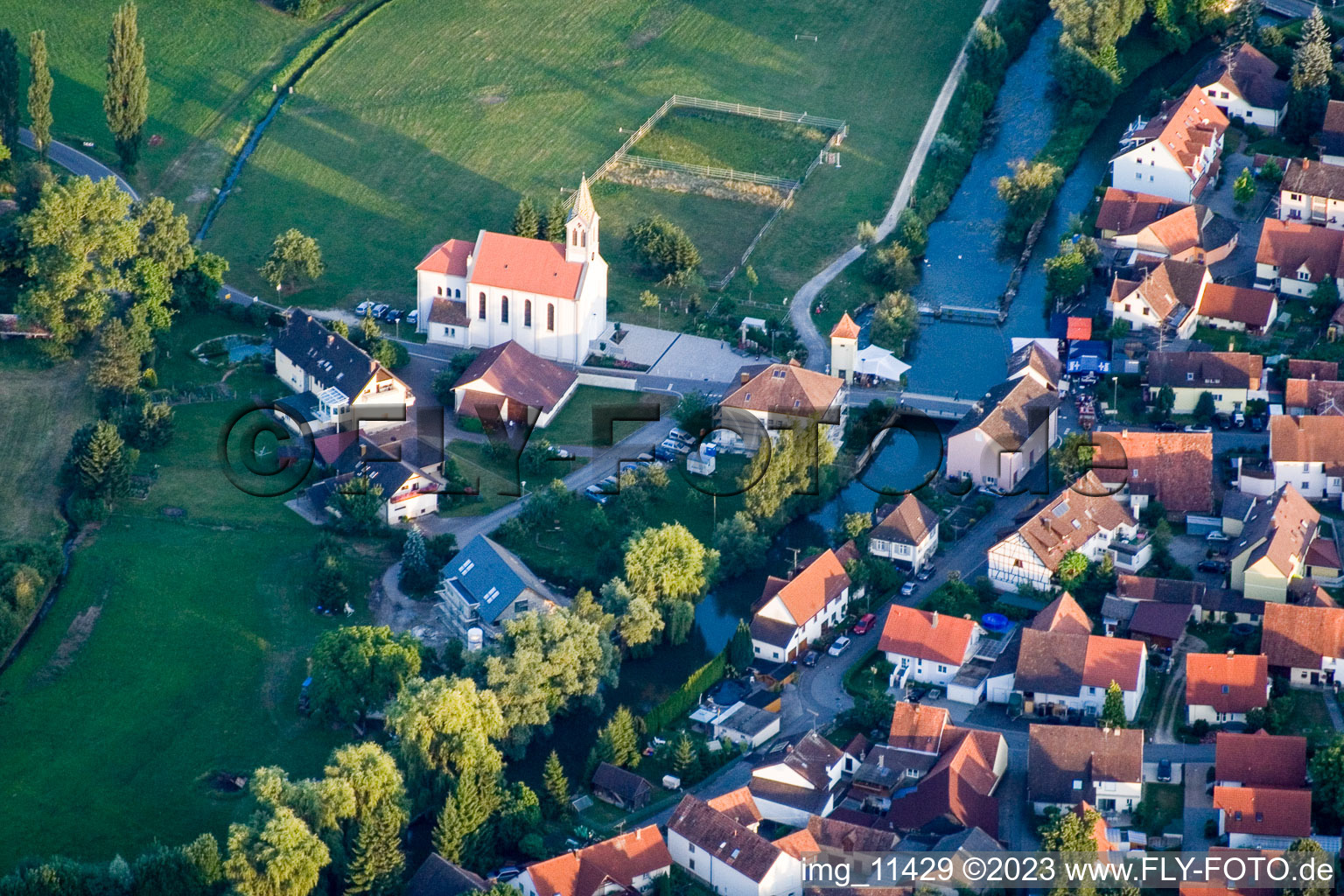 St. Bartholomew's Church in the district Beuren an der Aach in Singen in the state Baden-Wuerttemberg, Germany
