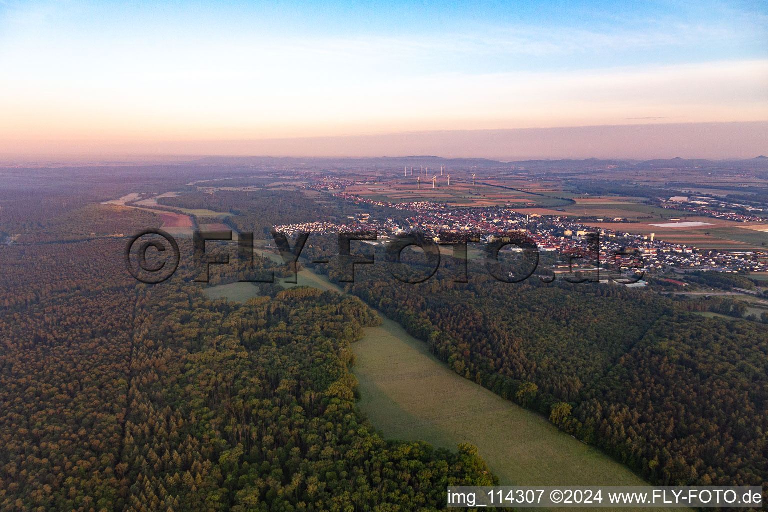 Wörth am Rhein in the state Rhineland-Palatinate, Germany out of the air