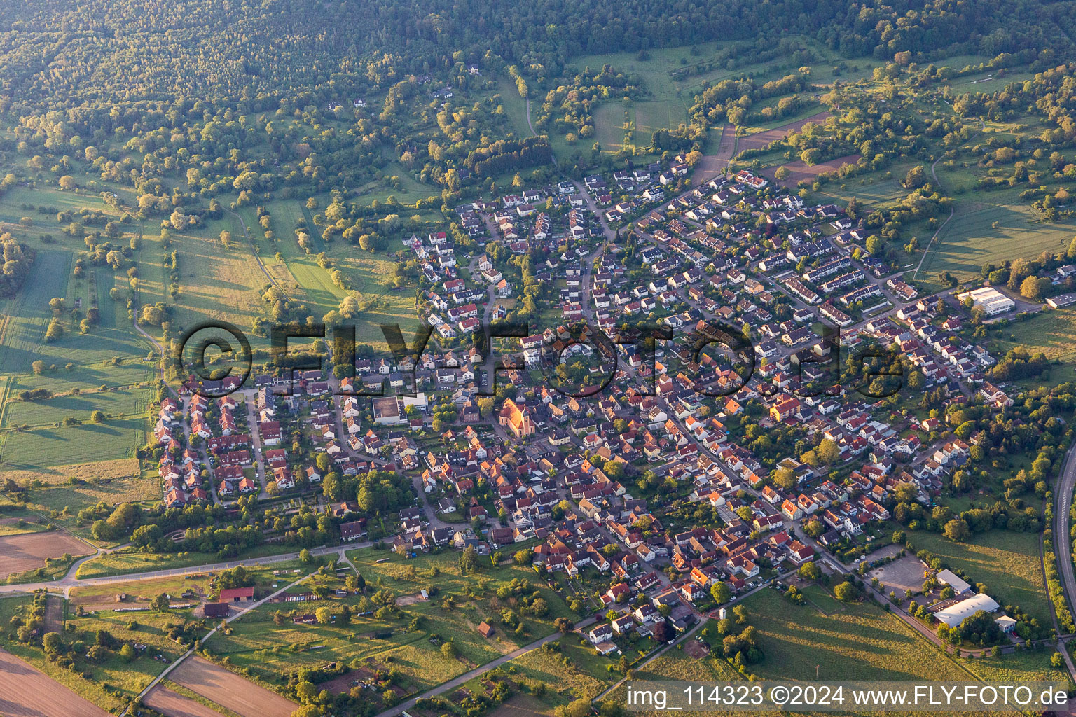 District Ettlingenweier in Ettlingen in the state Baden-Wuerttemberg, Germany