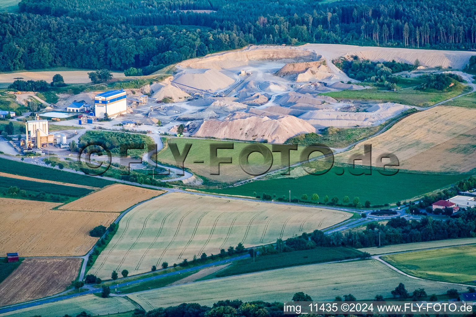 Gravel pit Steißlingen in Steißlingen in the state Baden-Wuerttemberg, Germany