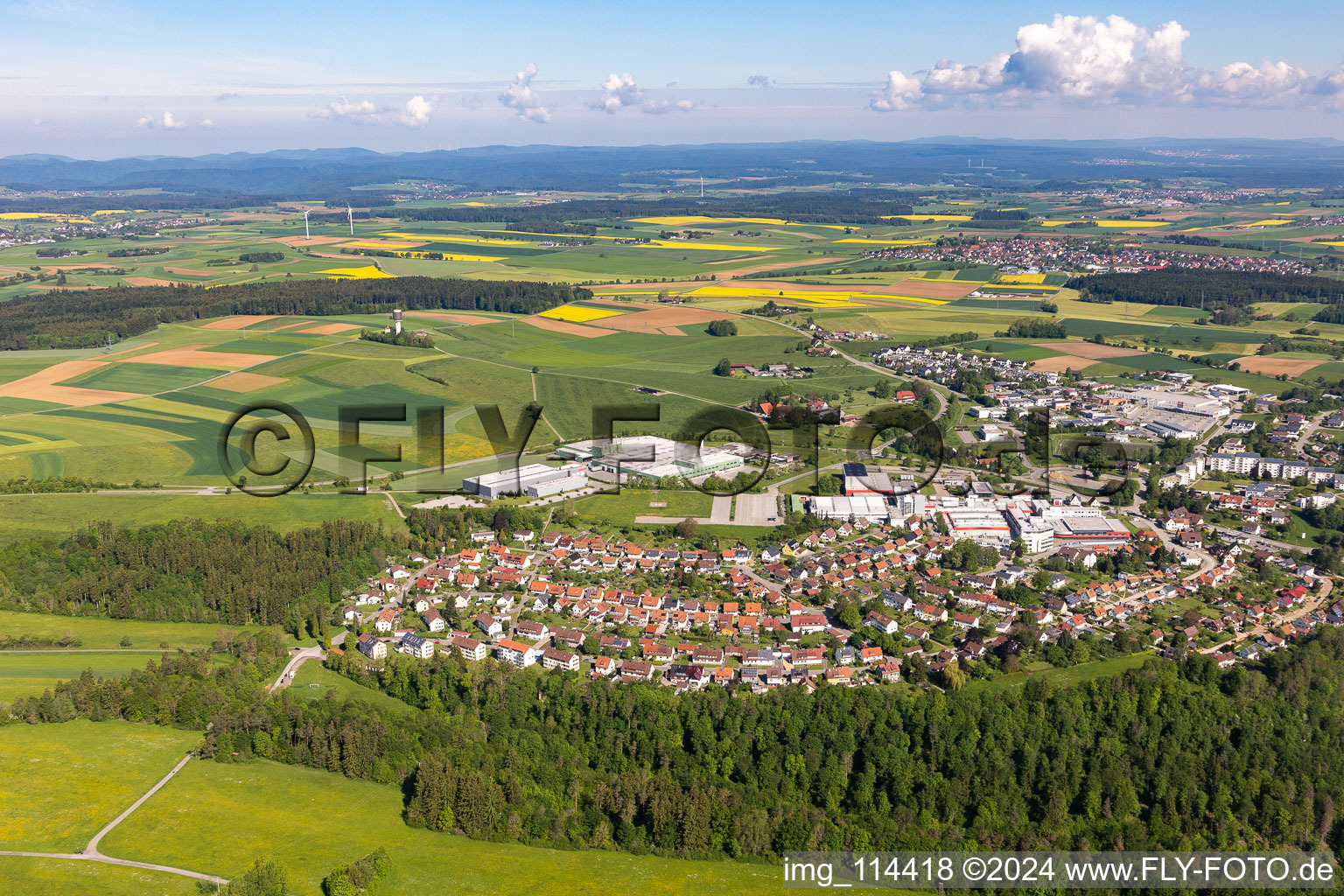 Building and production halls on the premises von Heckler & Koch in the district Lindenhof in Oberndorf am Neckar in the state Baden-Wurttemberg, Germany