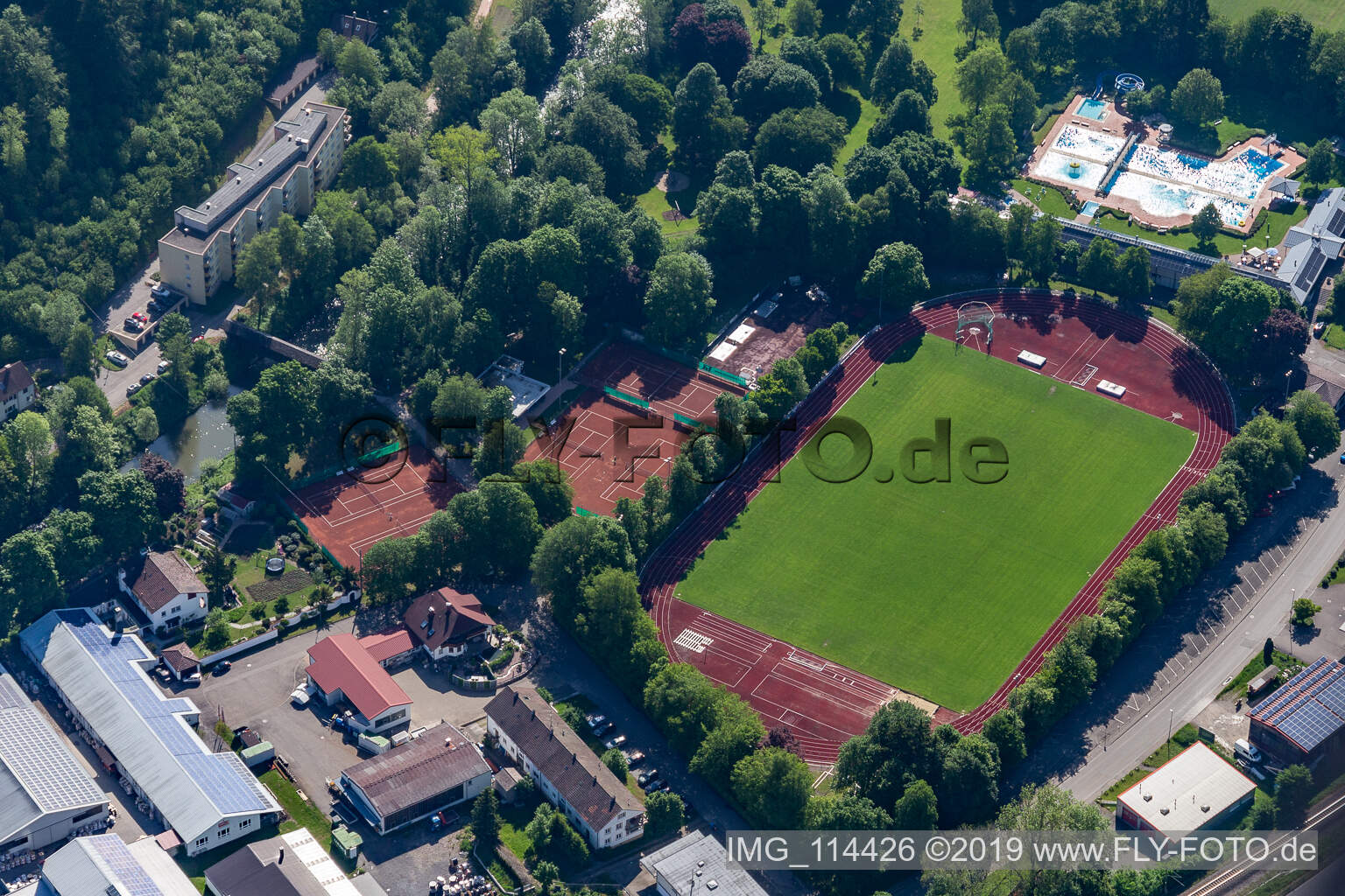 Stadion in Oberndorf am Neckar in the state Baden-Wuerttemberg, Germany