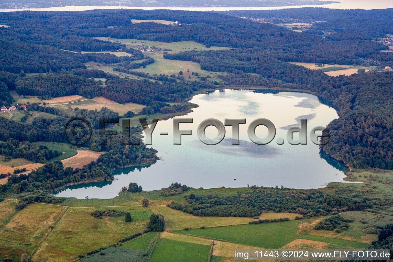 Lake Mindelsee in the district Markelfingen in Radolfzell am Bodensee in the state Baden-Wuerttemberg, Germany