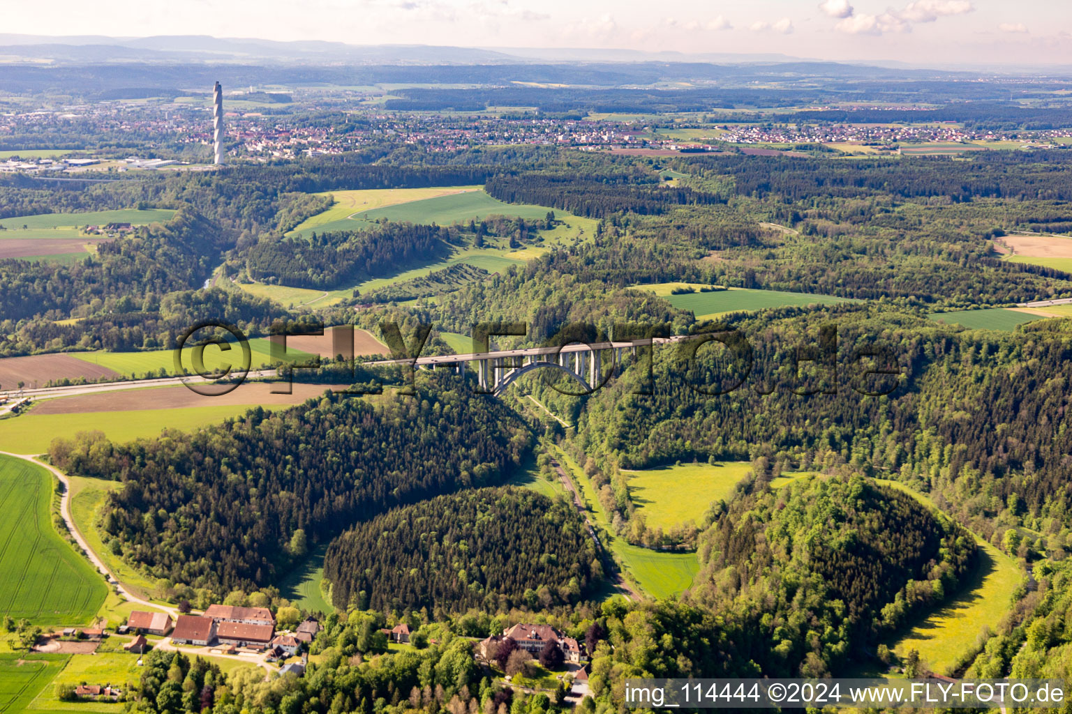 A81 Neckar Valley Bridge in Rottweil in the state Baden-Wuerttemberg, Germany