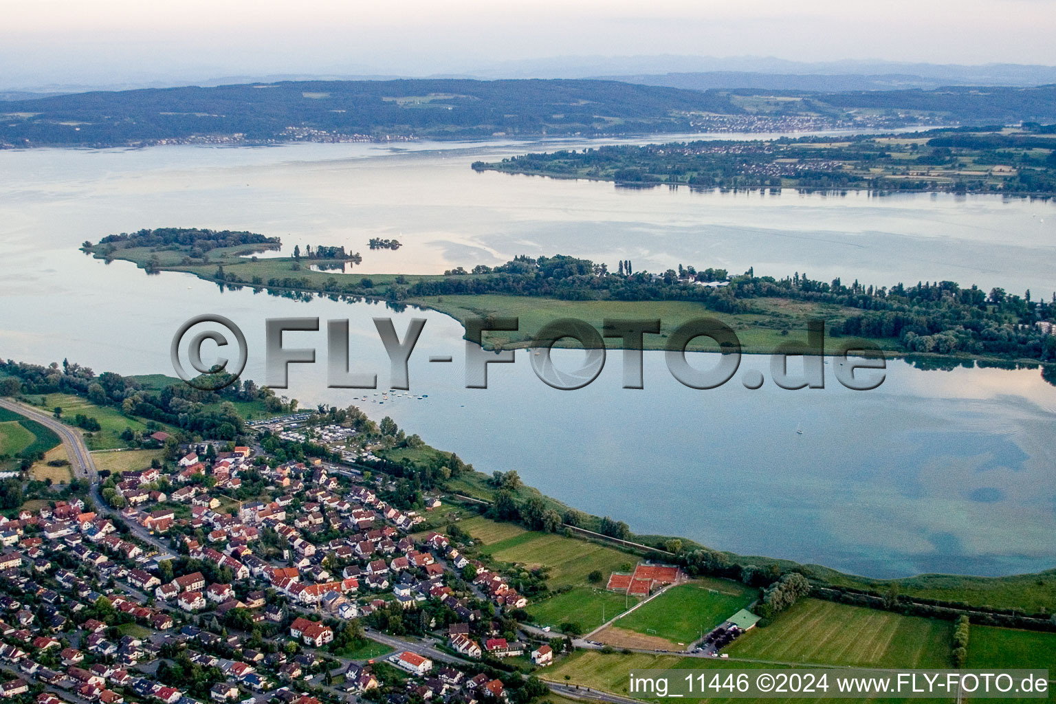 Lake Island Reichenau on the lake of constance in Reichenau in the state Baden-Wurttemberg, Germany