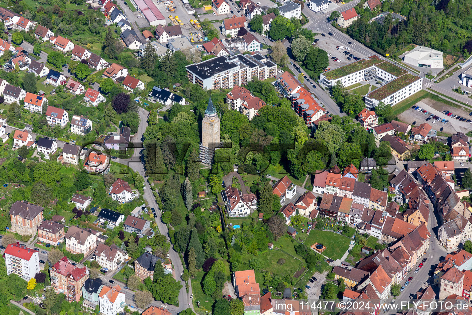 High tower in Rottweil in the state Baden-Wuerttemberg, Germany