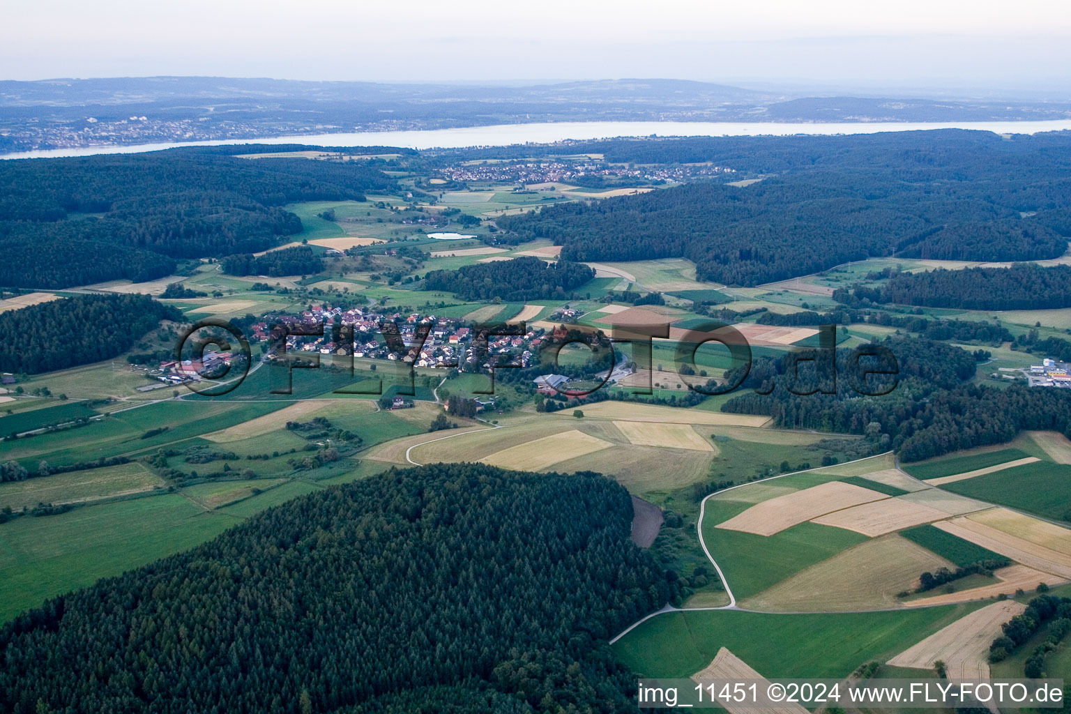 Aerial view of Kaltbrunn in the state Baden-Wuerttemberg, Germany