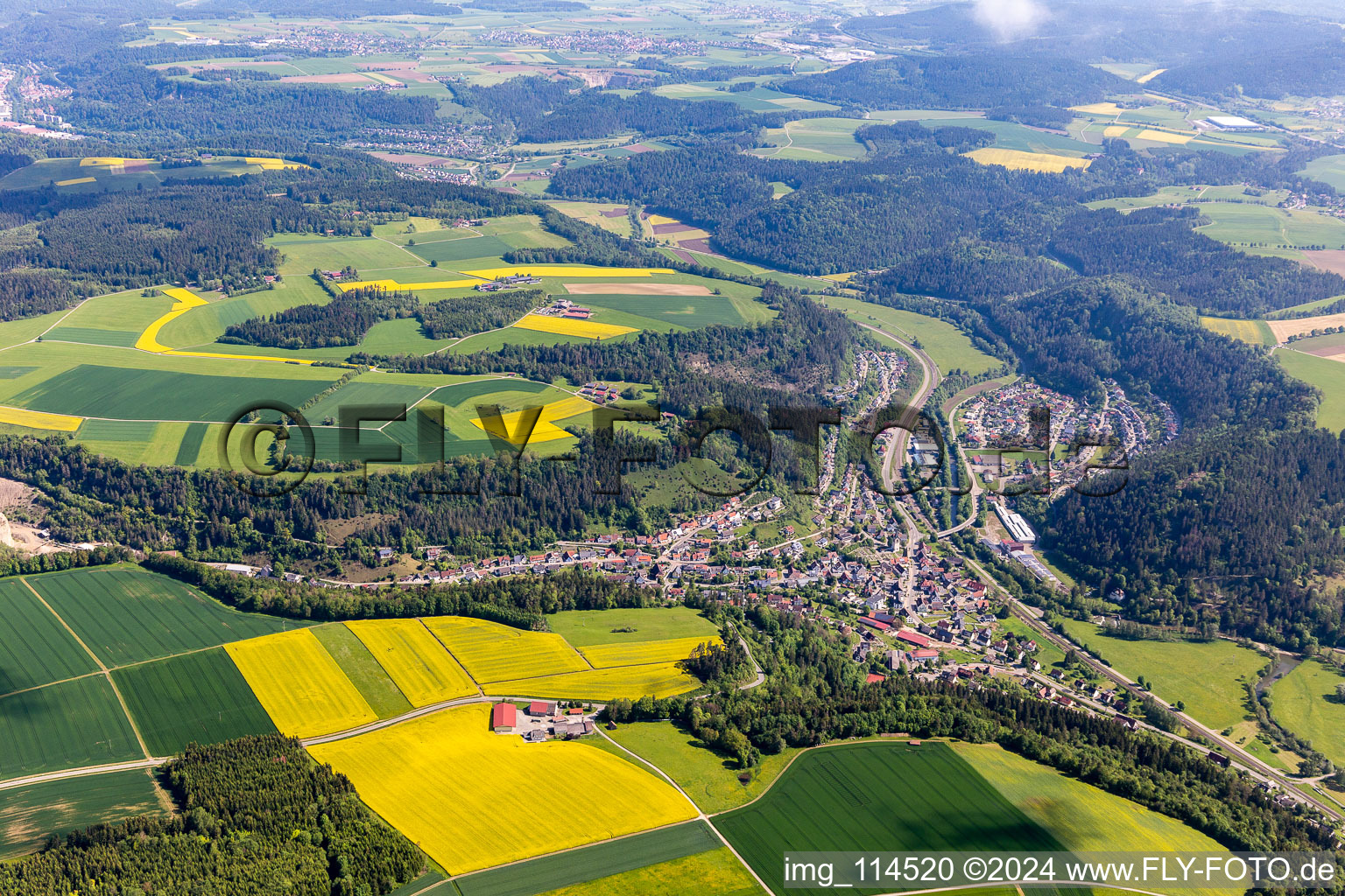 Epfendorf in the state Baden-Wuerttemberg, Germany out of the air