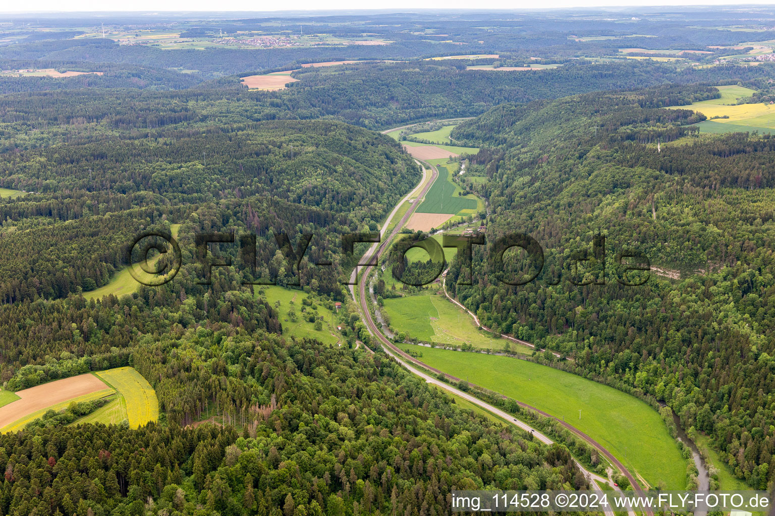 Neckar Valley in Sulz am Neckar in the state Baden-Wuerttemberg, Germany