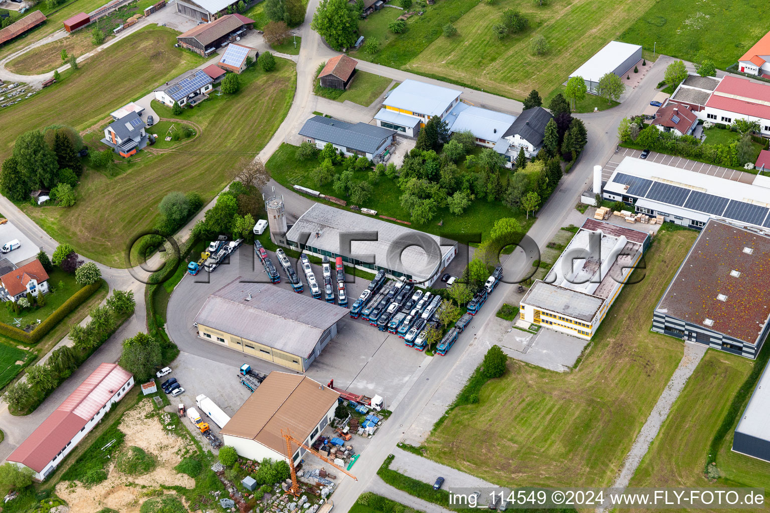 Aerial photograpy of Dornhan in the state Baden-Wuerttemberg, Germany