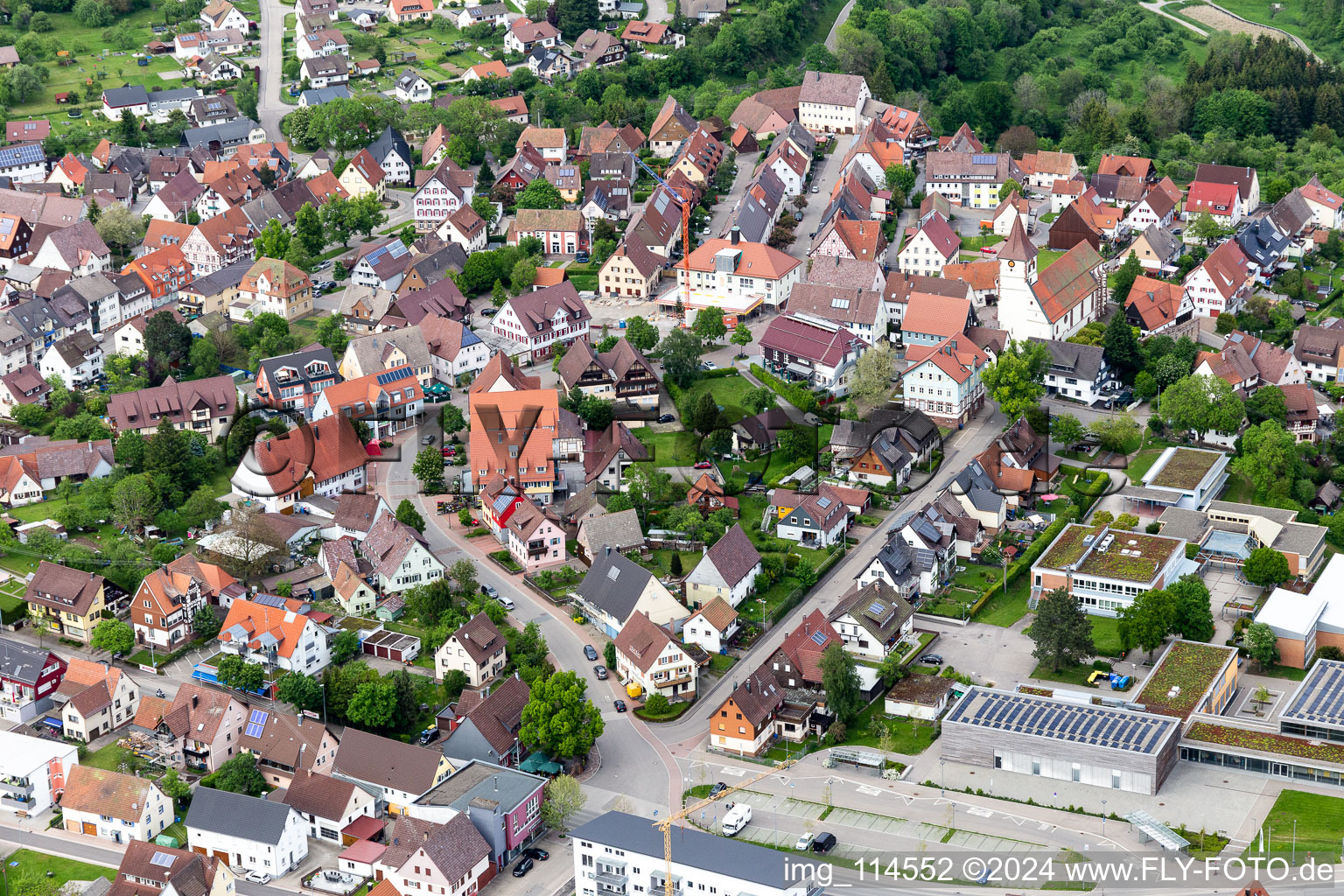 Dornhan in the state Baden-Wuerttemberg, Germany out of the air