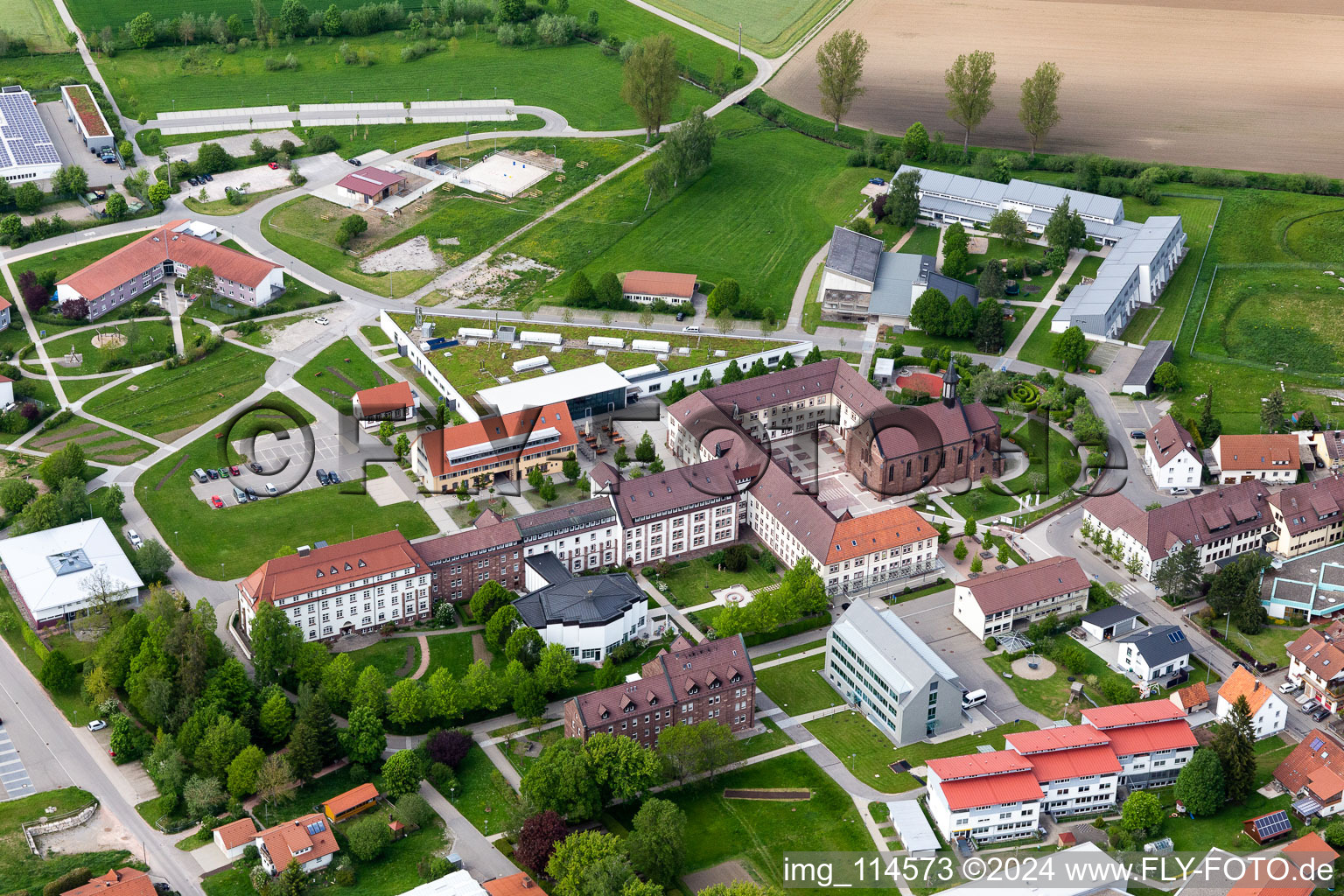 Aerial photograpy of St. Francis Foundation Heiligenbronn in the district Heiligenbronn in Schramberg in the state Baden-Wuerttemberg, Germany