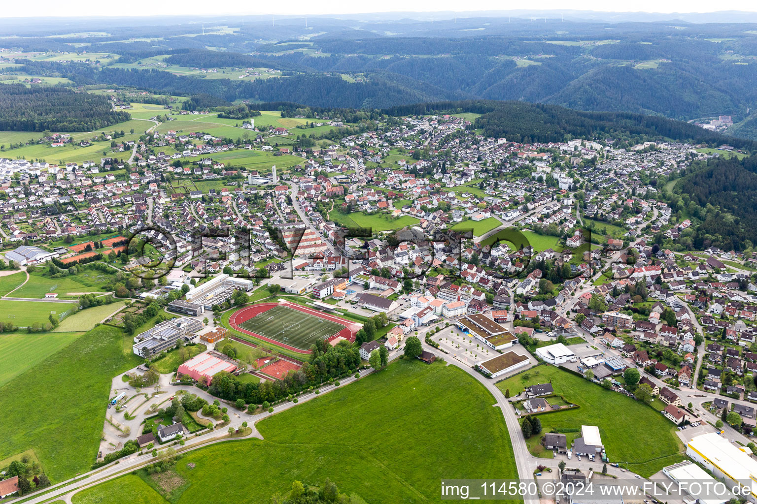 Aerial view of Schramberg in the state Baden-Wuerttemberg, Germany