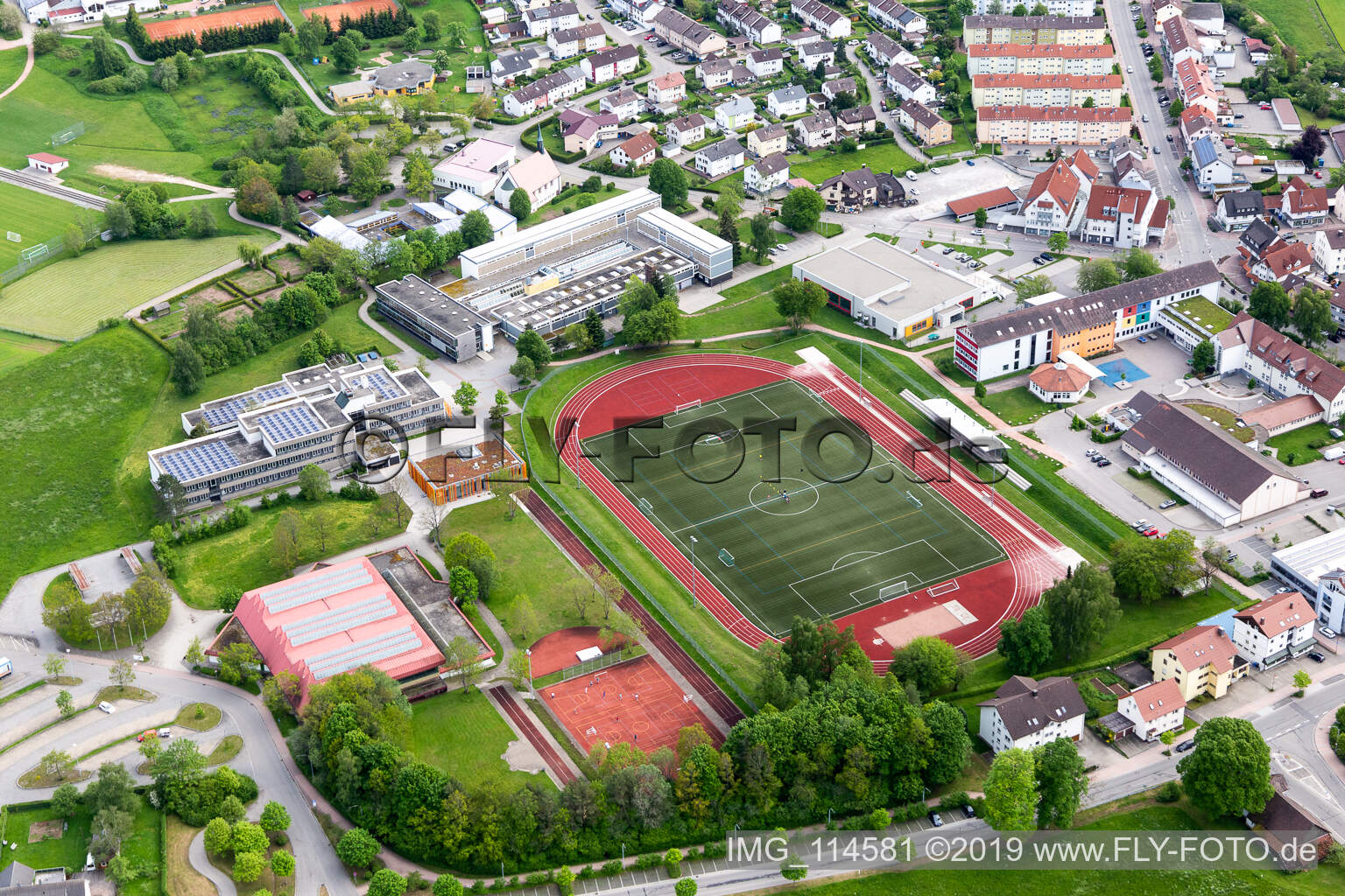 Schramberg in the state Baden-Wuerttemberg, Germany from above