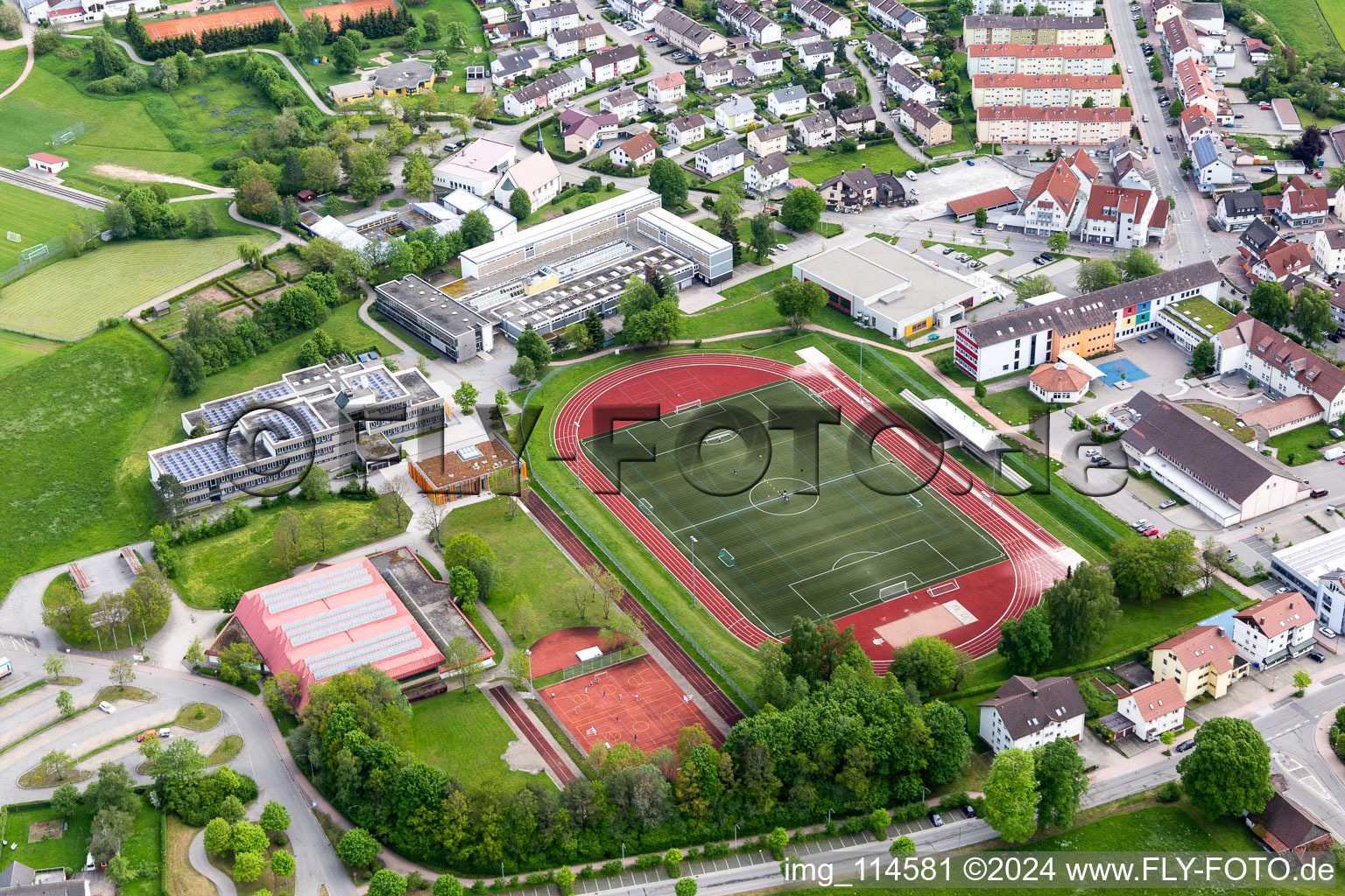 Schramberg in the state Baden-Wuerttemberg, Germany from above