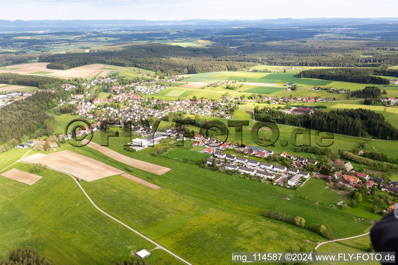 Oblique view of Schramberg in the state Baden-Wuerttemberg, Germany