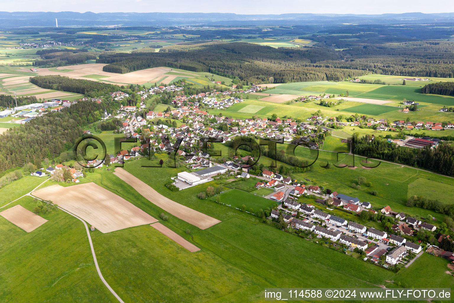 Schramberg in the state Baden-Wuerttemberg, Germany from above