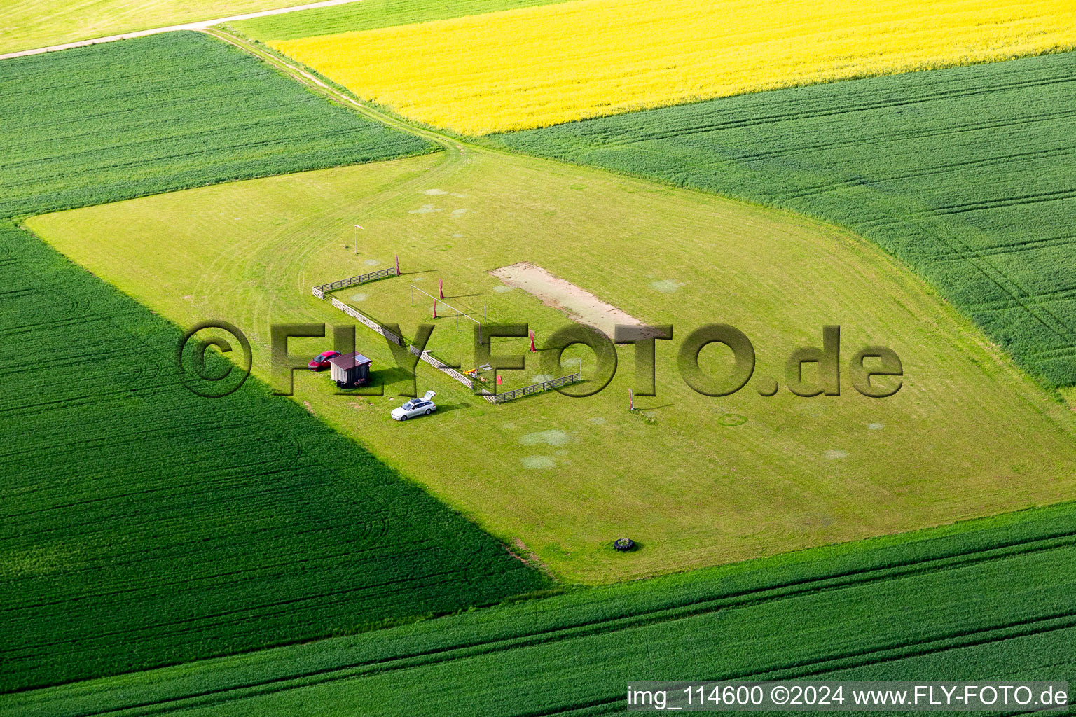 Model airfield in Dunningen in the state Baden-Wuerttemberg, Germany