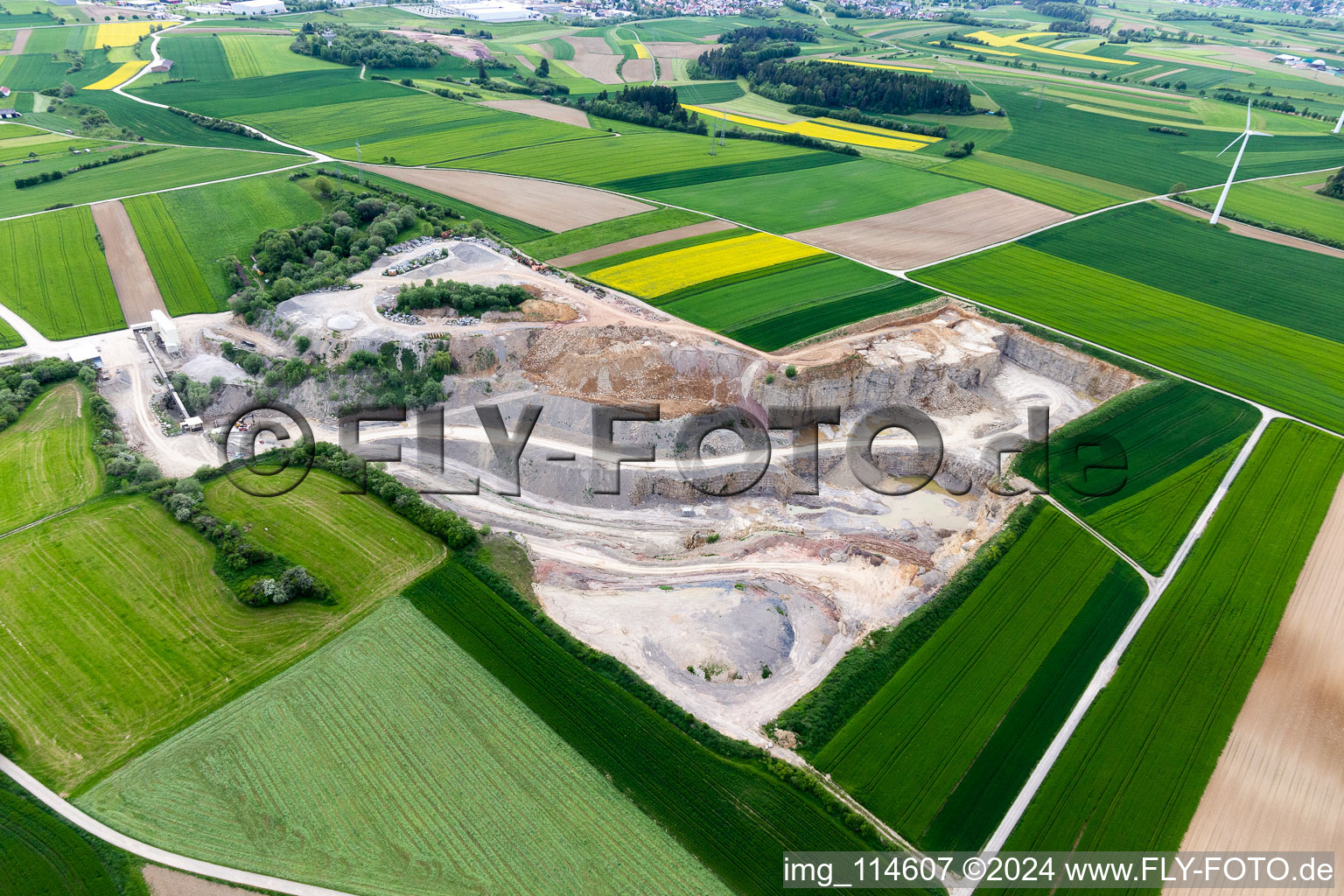 Aerial view of Dunningen in the state Baden-Wuerttemberg, Germany