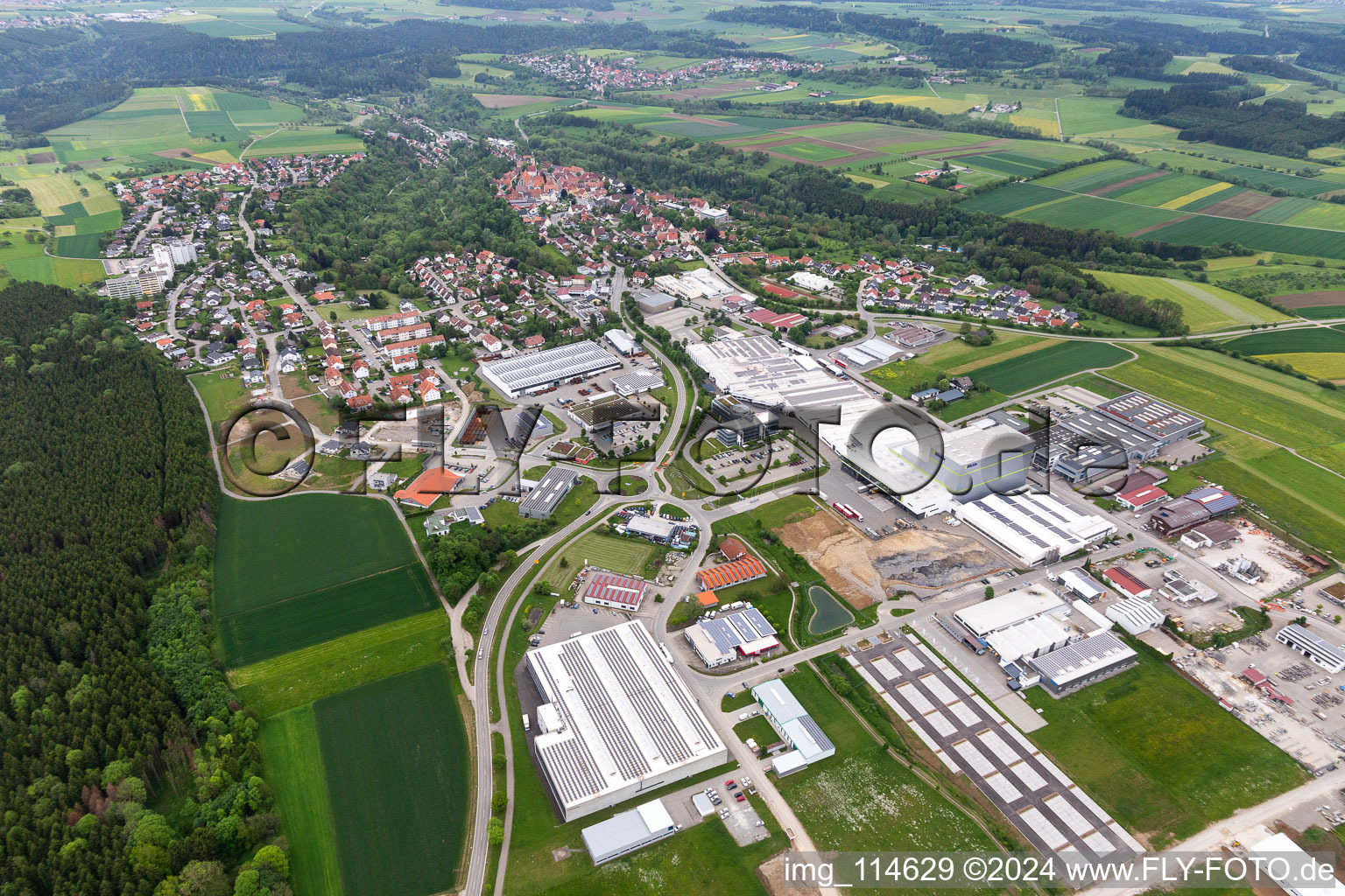 Aerial photograpy of Rosenfeld in the state Baden-Wuerttemberg, Germany