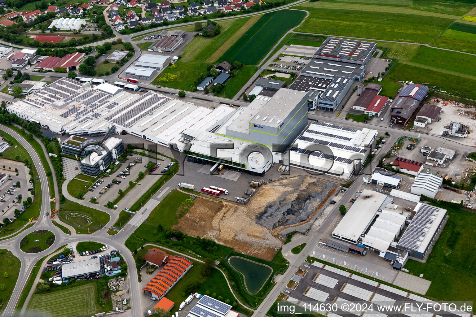 Aerial view of Rosenfeld in the state Baden-Wuerttemberg, Germany