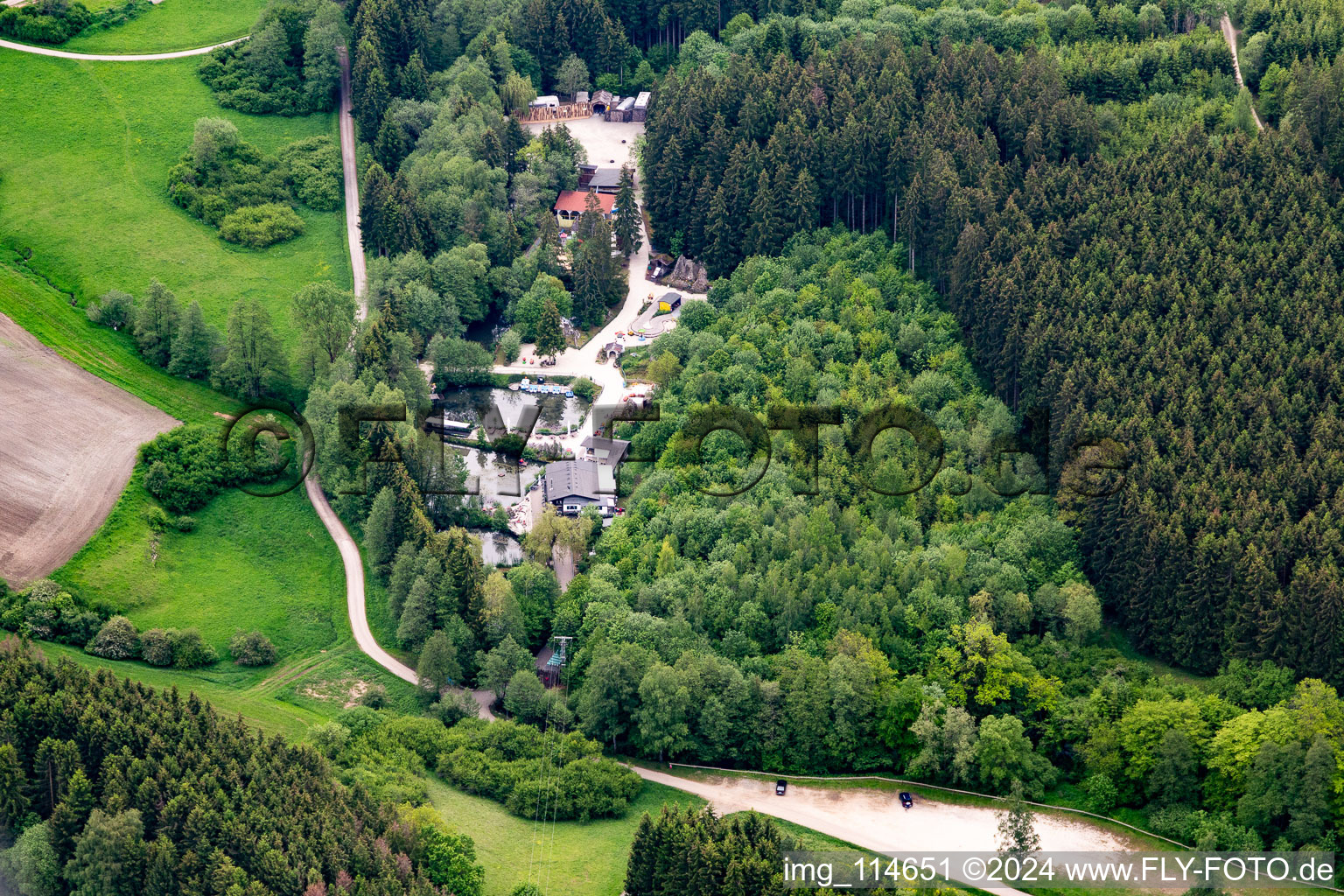 Alpine and water lily garden in Balingen in the state Baden-Wuerttemberg, Germany