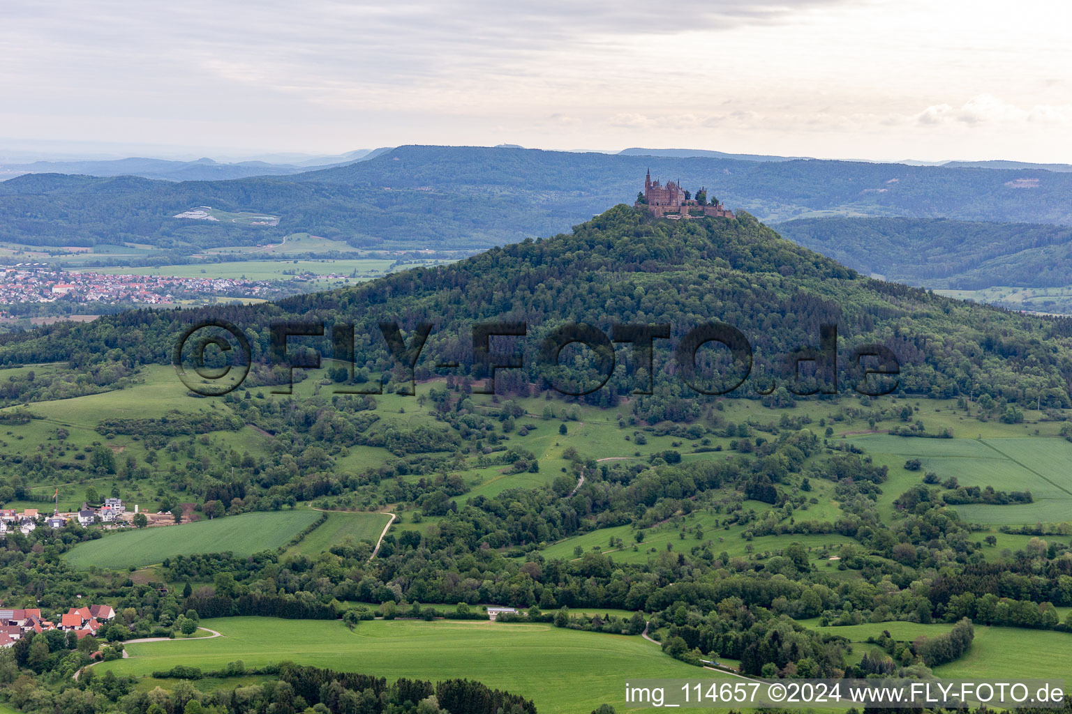 Hohenzollern Castle in the district Zimmern in Bisingen in the state Baden-Wuerttemberg, Germany