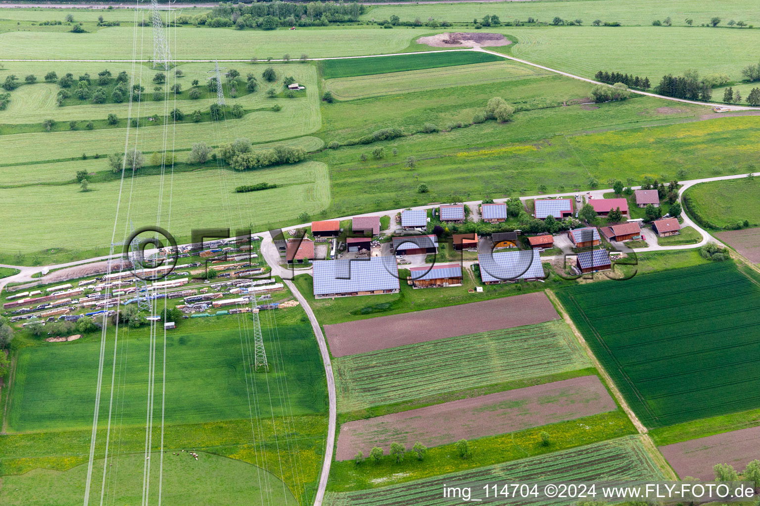 Rangendingen in the state Baden-Wuerttemberg, Germany from above