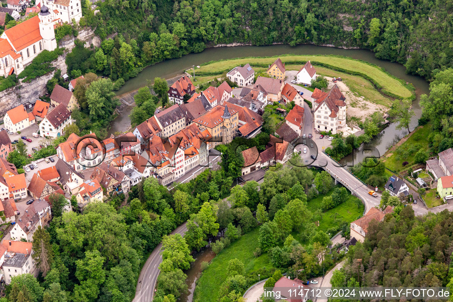 Haigerloch in the state Baden-Wuerttemberg, Germany out of the air