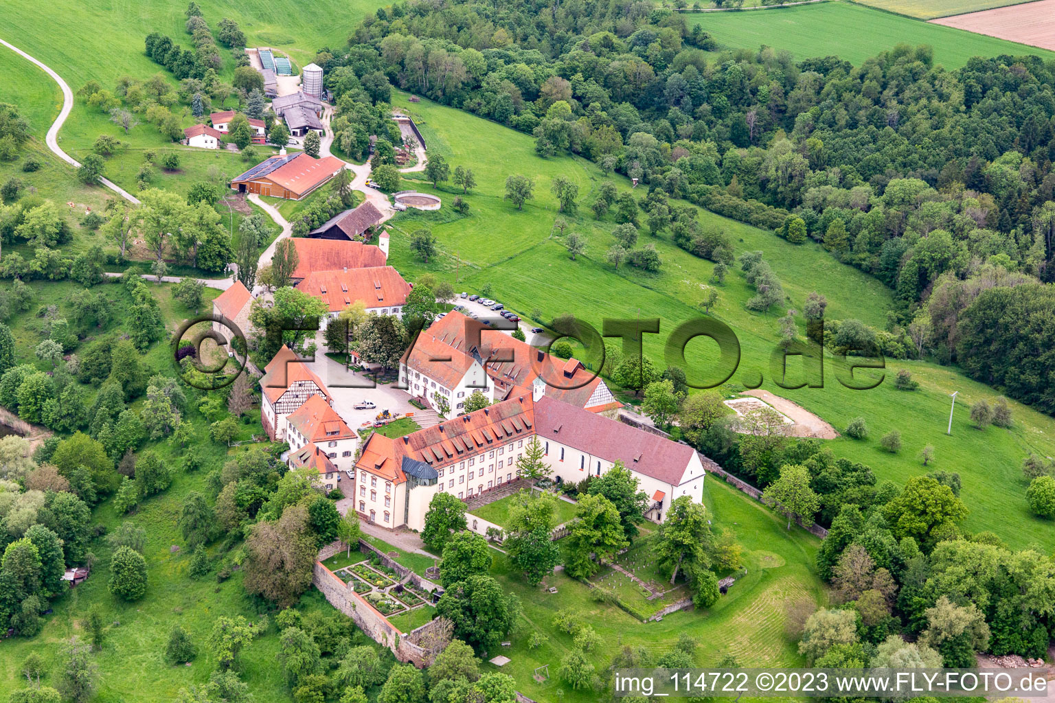 Complex of buildings of the monastery Kirchberg in Sulz am Neckar in the state Baden-Wurttemberg, Germany