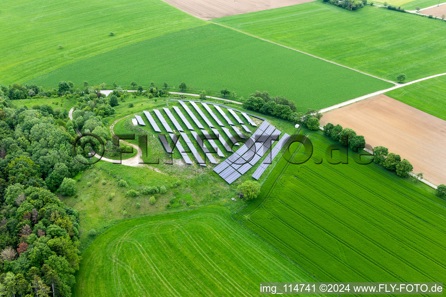 PV system in Oberndorf am Neckar in the state Baden-Wuerttemberg, Germany