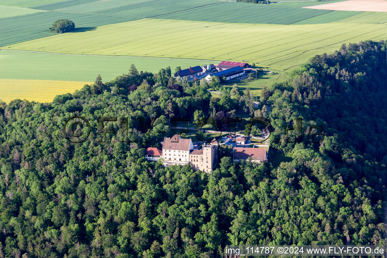 Complex of the hotel building Hotel Schloss Weitenburg in Starzach in the state Baden-Wurttemberg, Germany