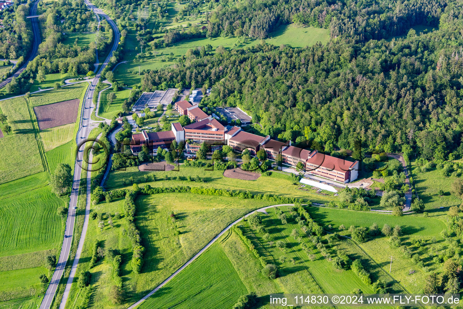 School grounds and buildings of the HfPol BW - Institut fuer Ausbildung and Training - Institutsbereich Ausbildung Herrenberg in Herrenberg in the state Baden-Wurttemberg, Germany