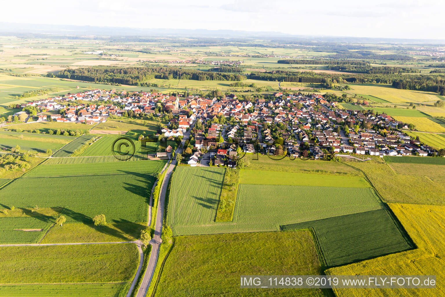 Aerial view of Nagold in the state Baden-Wuerttemberg, Germany