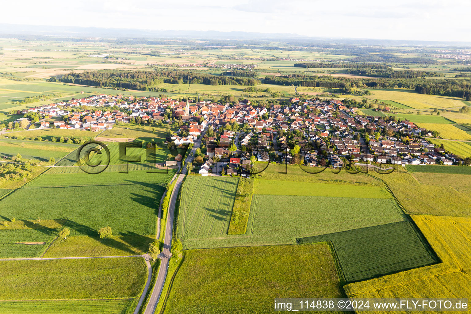 Aerial view of Nagold in the state Baden-Wuerttemberg, Germany