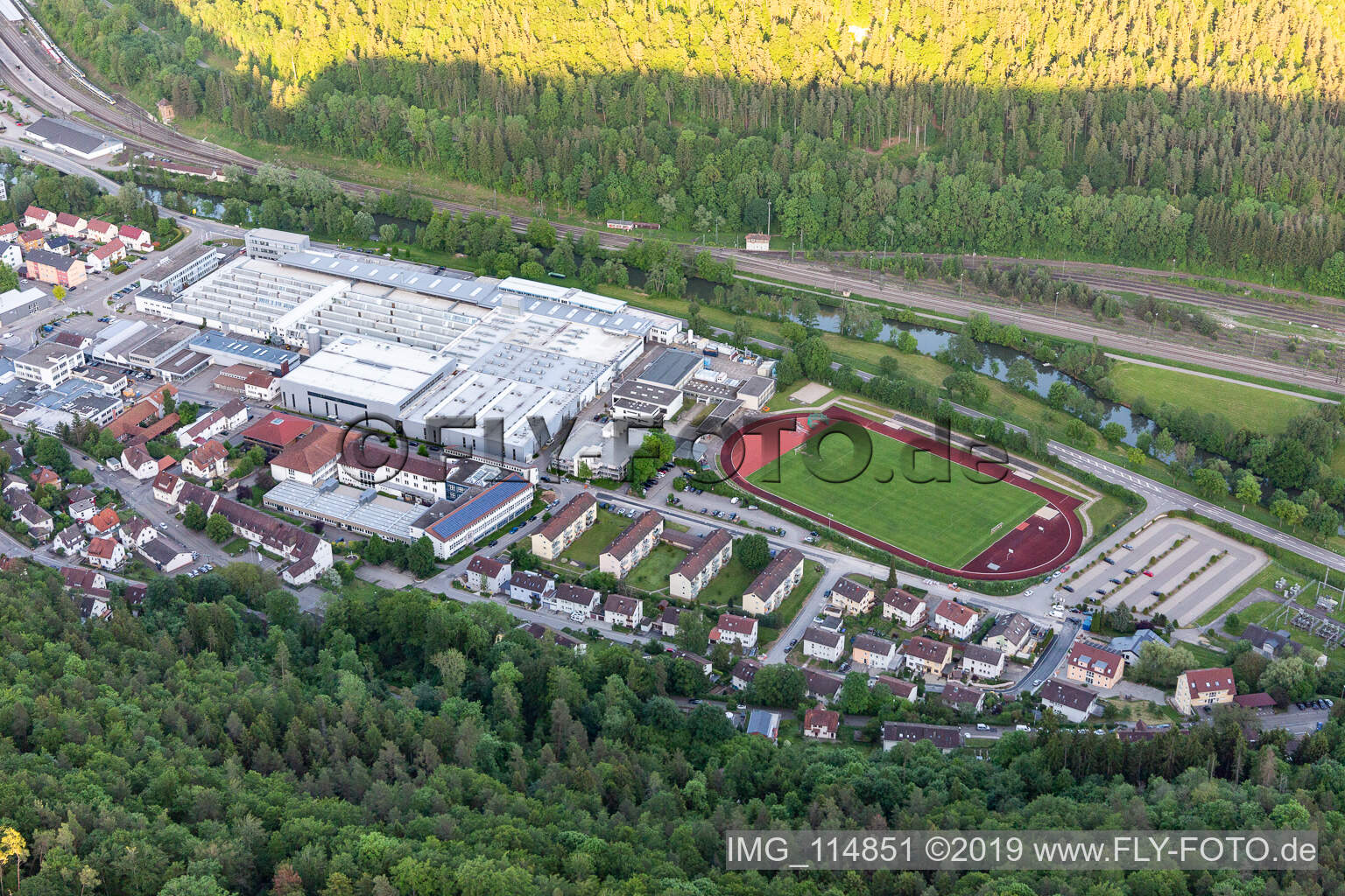 FC Horb stadium in Horb am Neckar in the state Baden-Wuerttemberg, Germany
