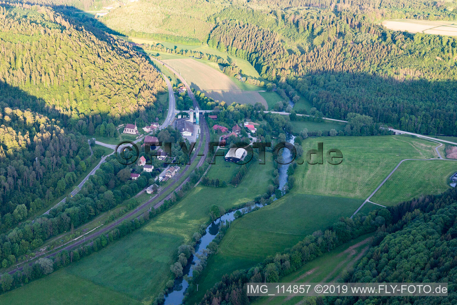 Horb am Neckar in the state Baden-Wuerttemberg, Germany seen from above