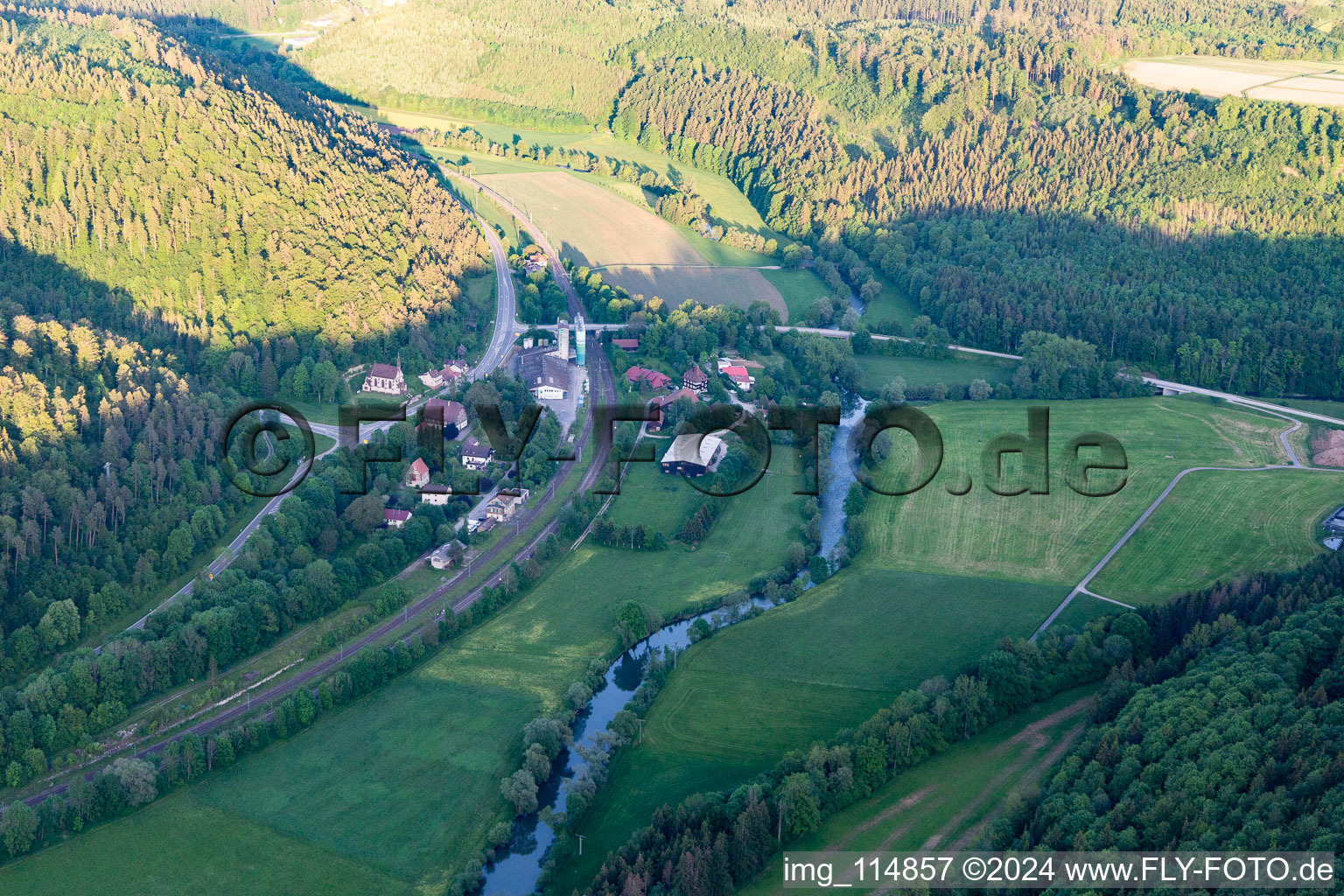 Horb am Neckar in the state Baden-Wuerttemberg, Germany seen from above