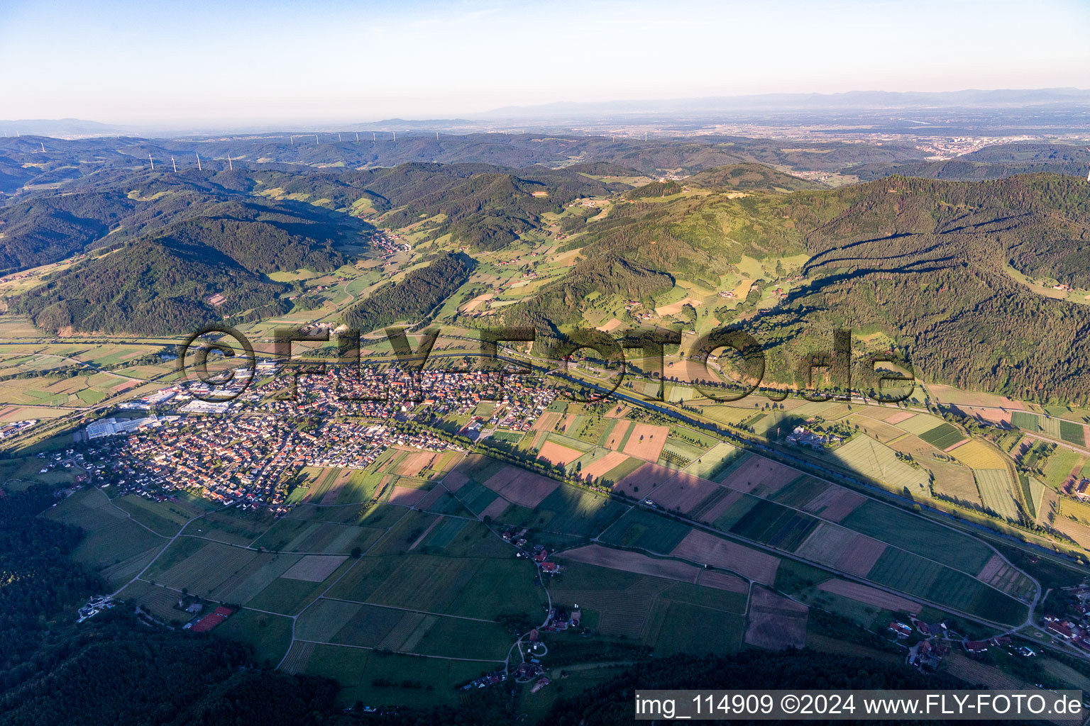 Aerial photograpy of Biberach in the state Baden-Wuerttemberg, Germany