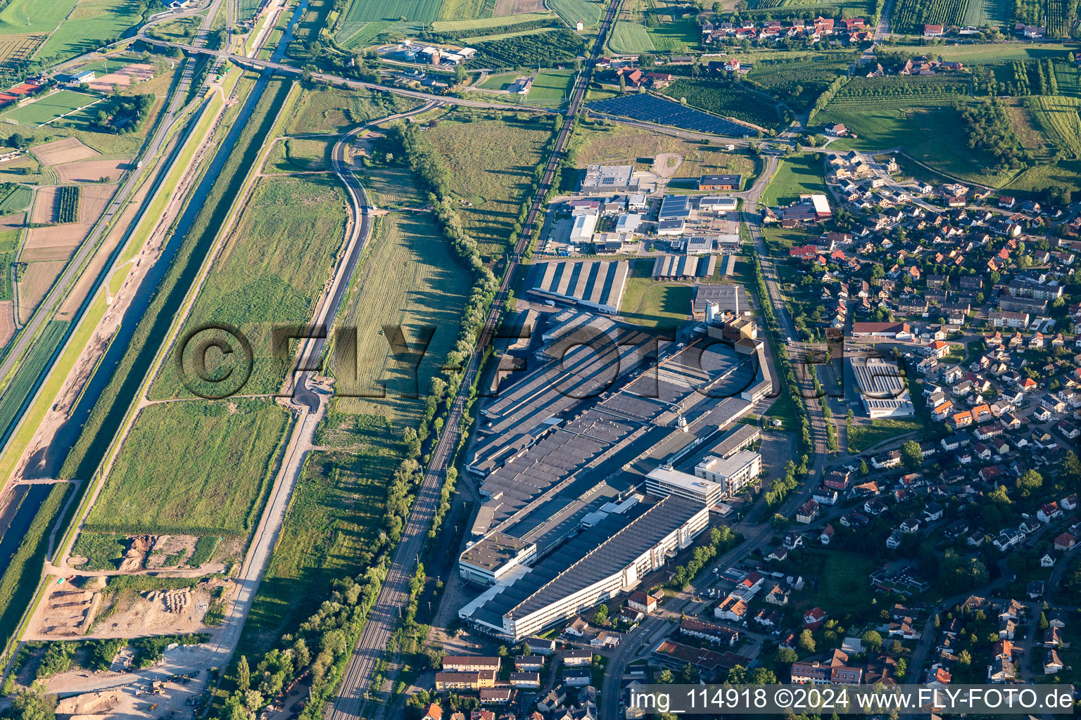 Gengenbach in the state Baden-Wuerttemberg, Germany from above