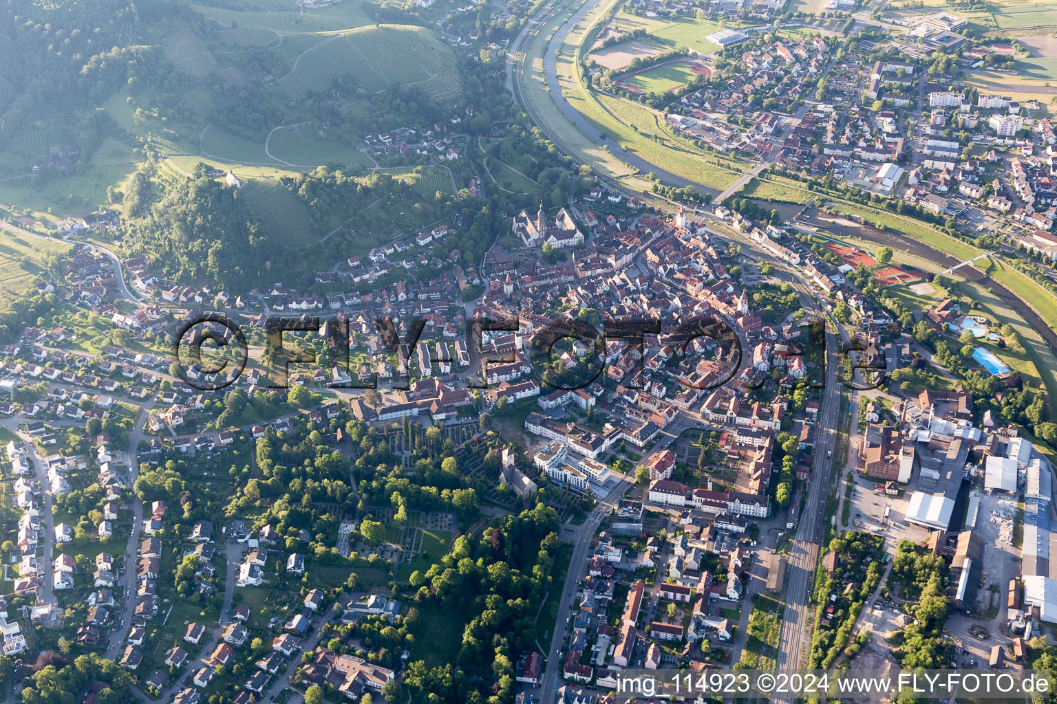 Gengenbach in the state Baden-Wuerttemberg, Germany out of the air