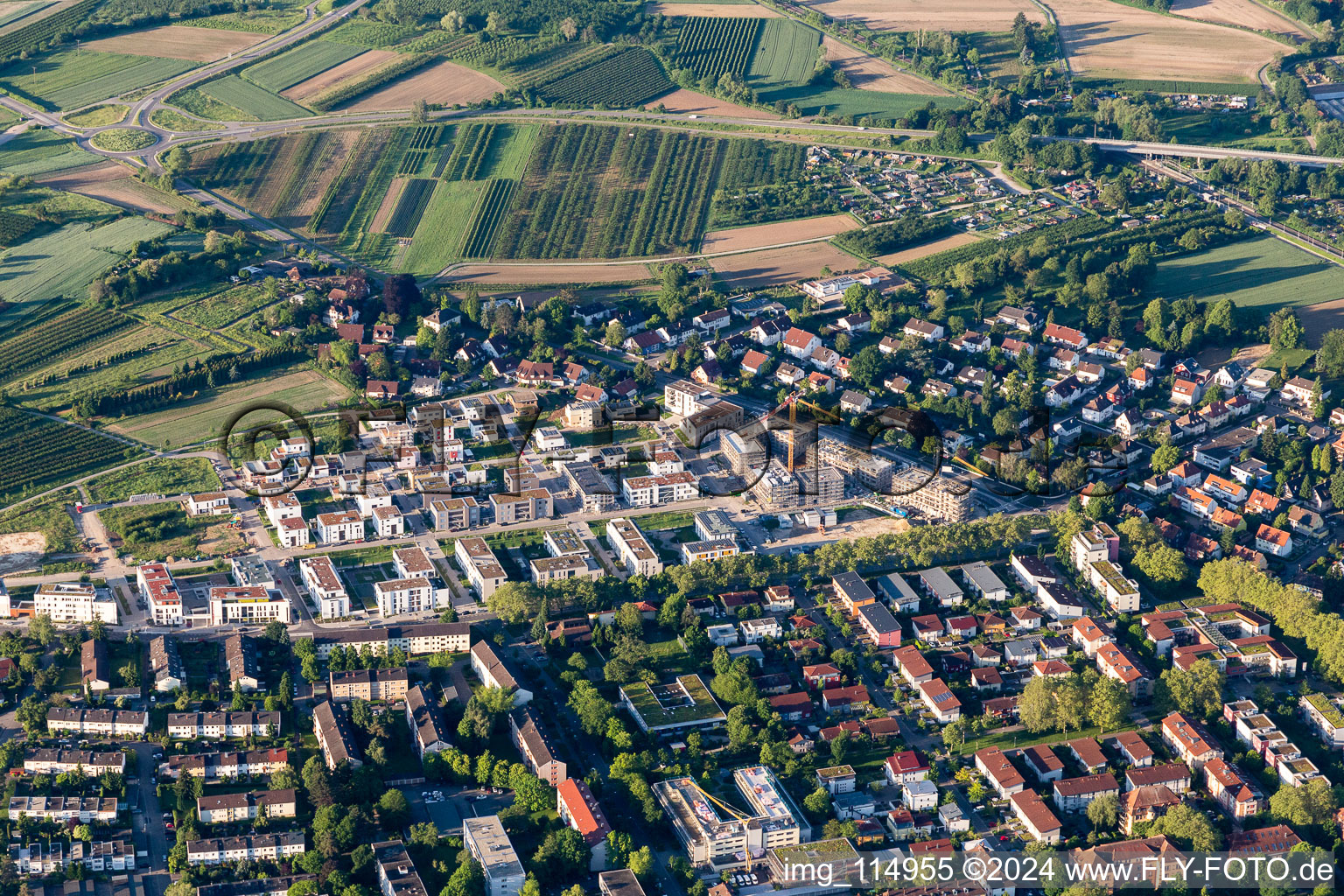 New development area Fessenbacher Straße in Offenburg in the state Baden-Wuerttemberg, Germany