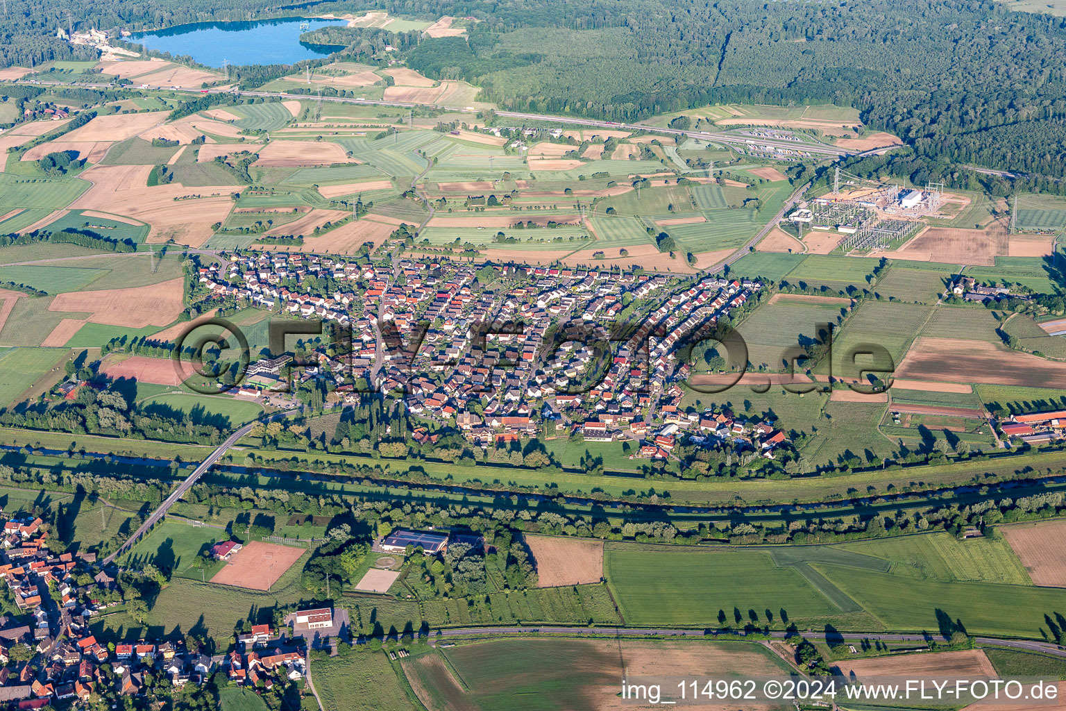 Town on the banks of the river of the Kinzig river in Offenburg in the state Baden-Wurttemberg, Germany