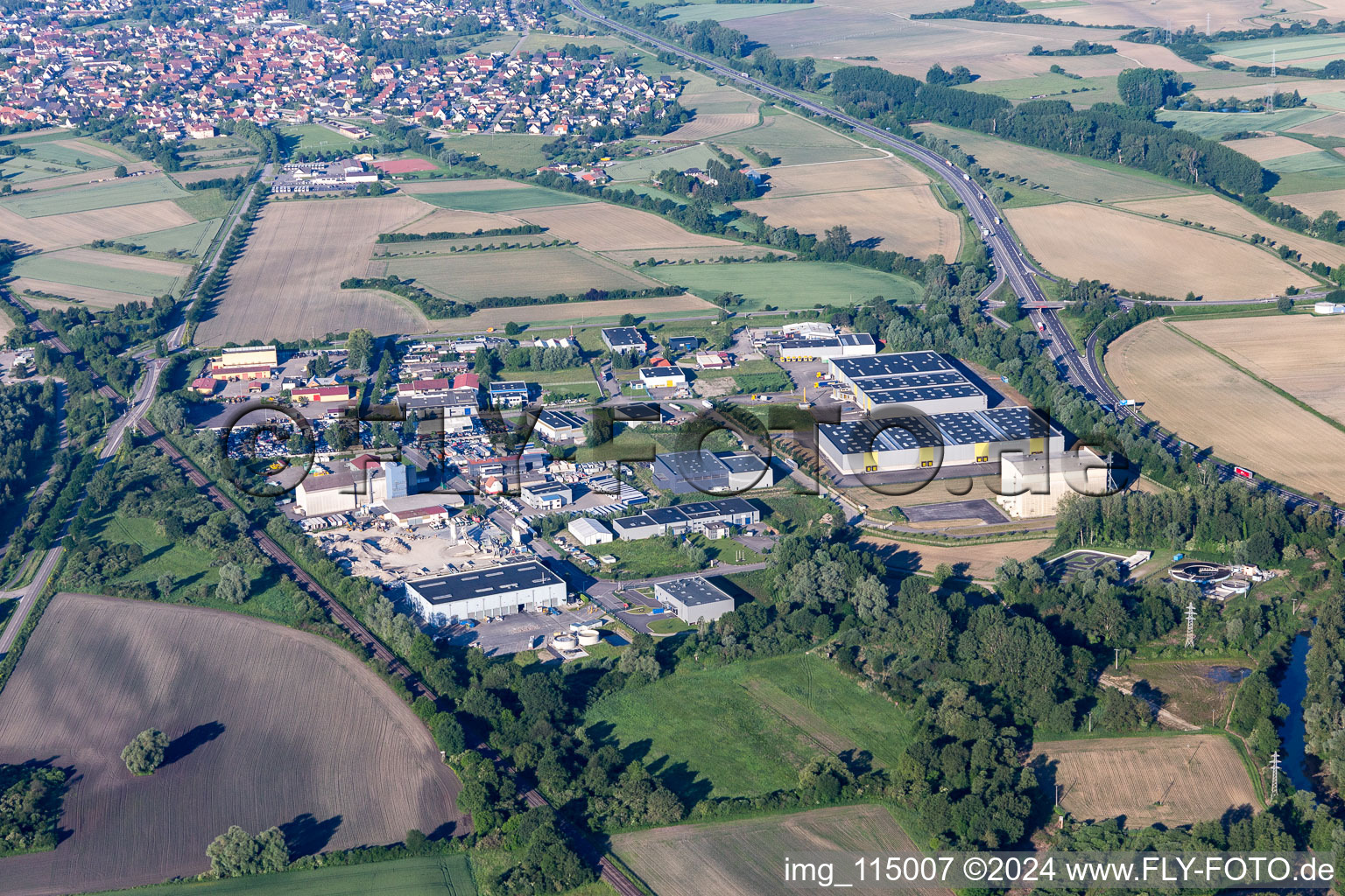 Ried industrial zone in Herrlisheim in the state Bas-Rhin, France