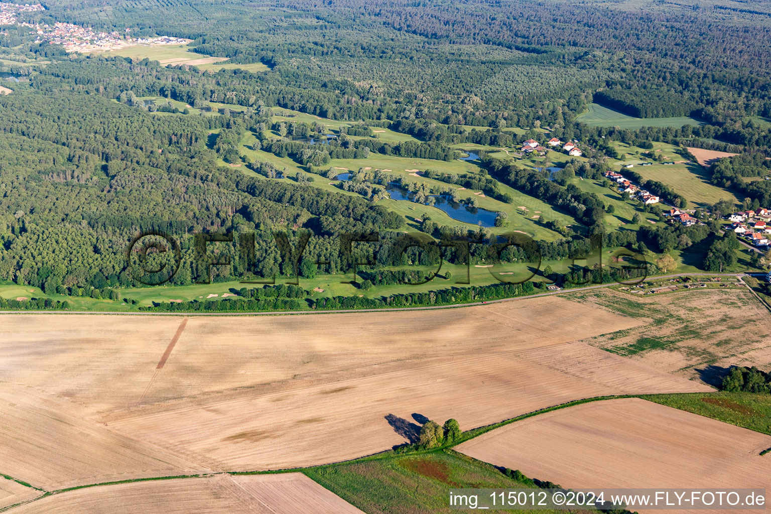 Aerial view of Golf Club Soufflenheim Baden-Baden in Soufflenheim in the state Bas-Rhin, France