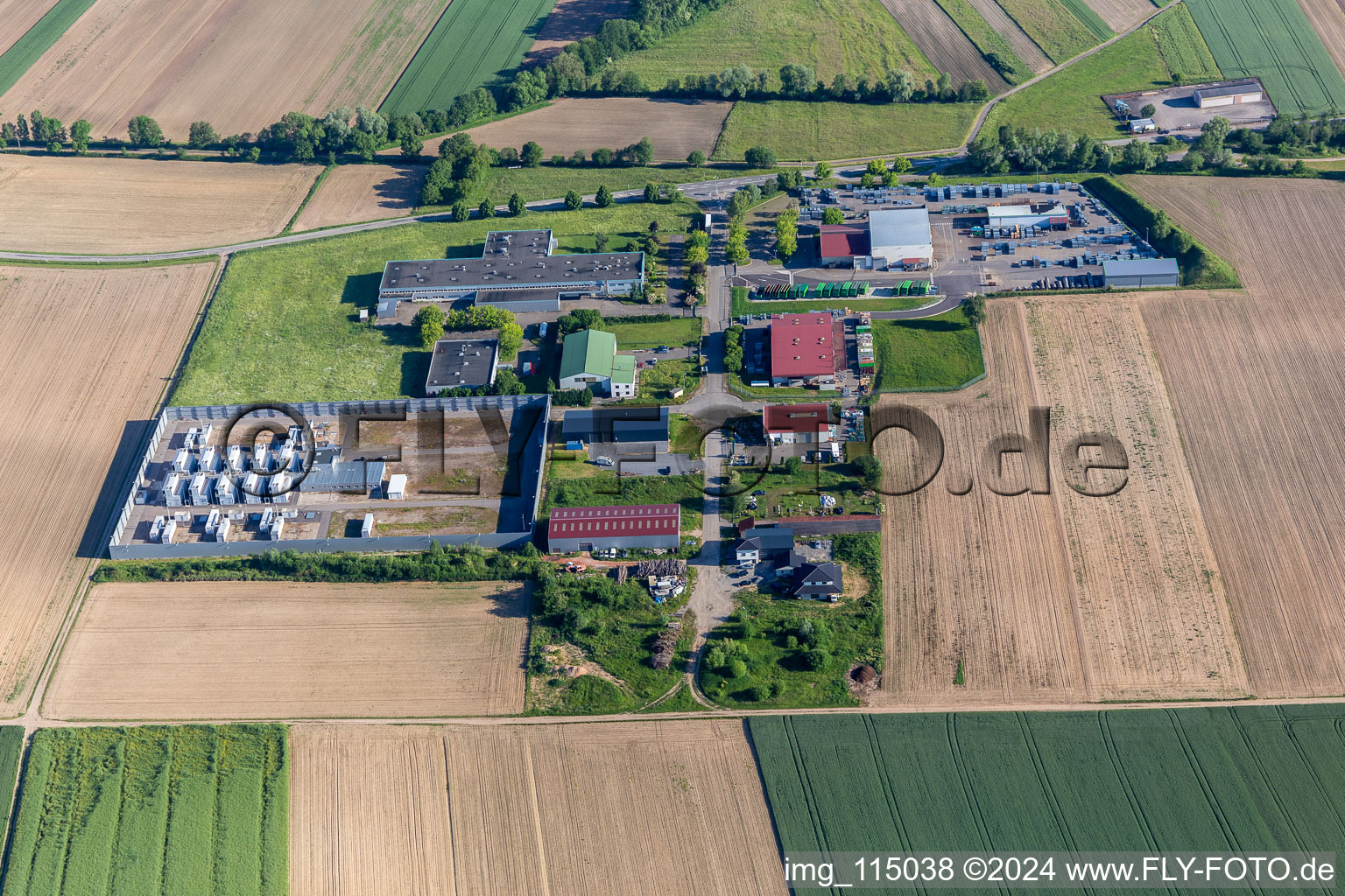 Niederlauterbach in the state Bas-Rhin, France out of the air