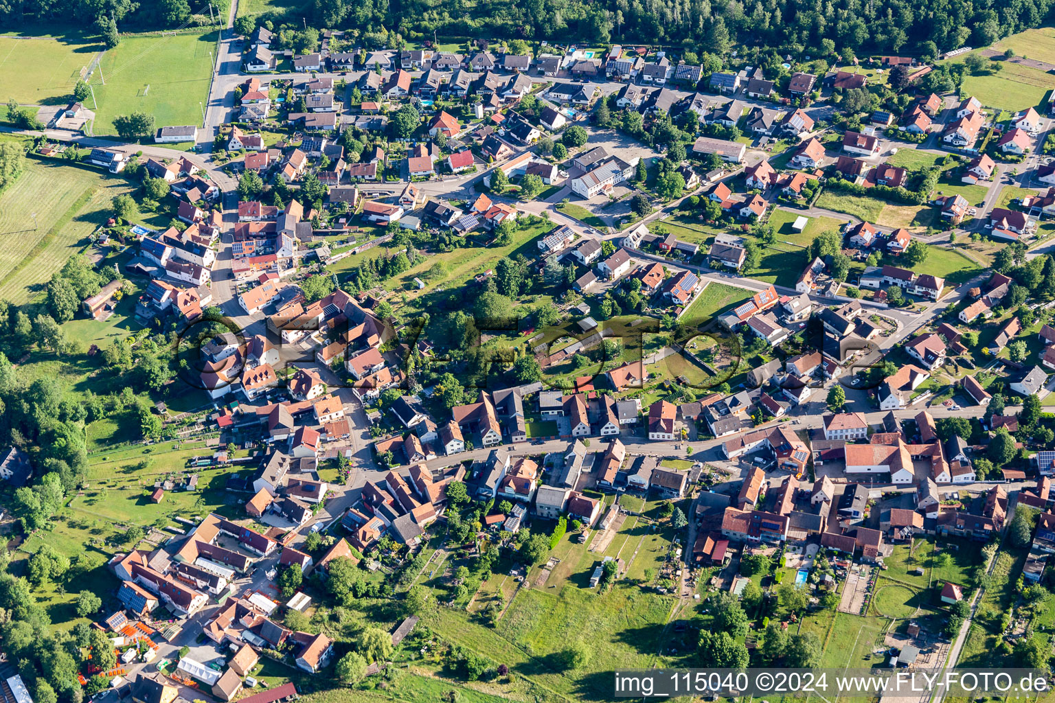 Scheibenhardt in the state Rhineland-Palatinate, Germany out of the air