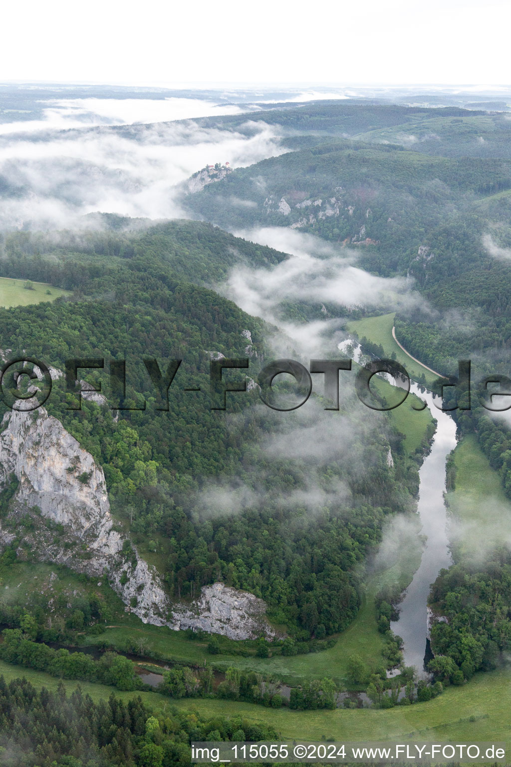 Danube breakthrough in Buchheim in the state Baden-Wuerttemberg, Germany