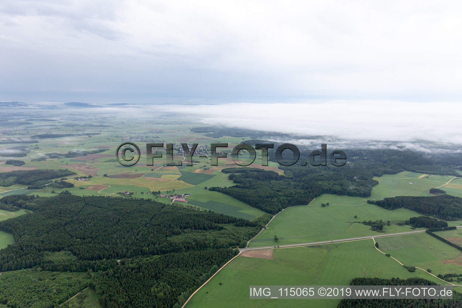 Aerial view of Buchheim in the state Baden-Wuerttemberg, Germany