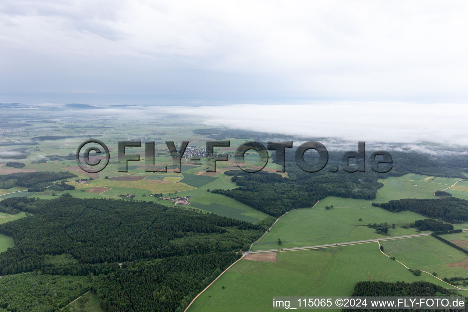 Aerial view of Buchheim in the state Baden-Wuerttemberg, Germany